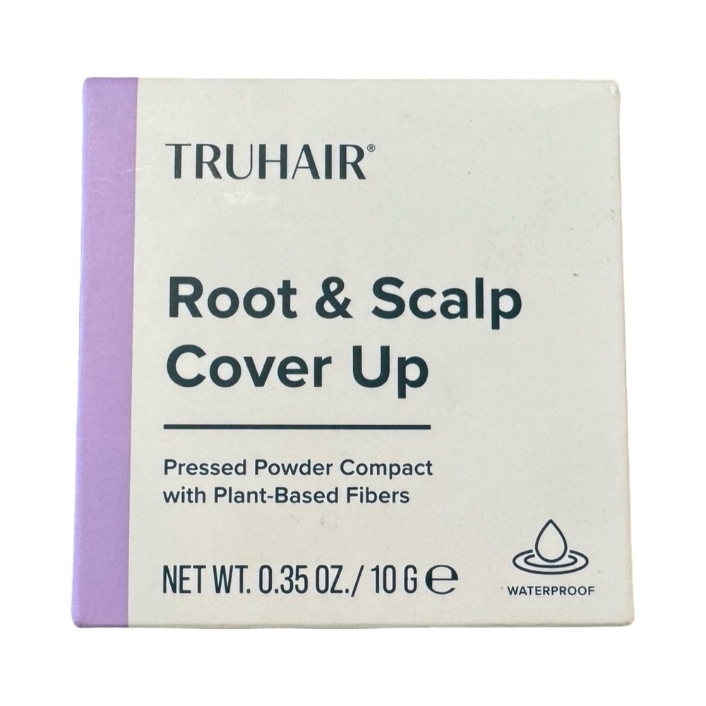 TRUHAIR Root & Scalp Cover Up Dark Brown Pressed Powder Compact 0.35oz